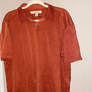 Mens Tommy Bahama burnt orange polo